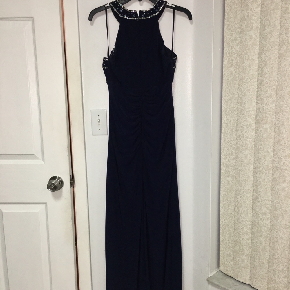 Navy blue Prom dress. From Macy’s, size 10. - Picture 4 of 4